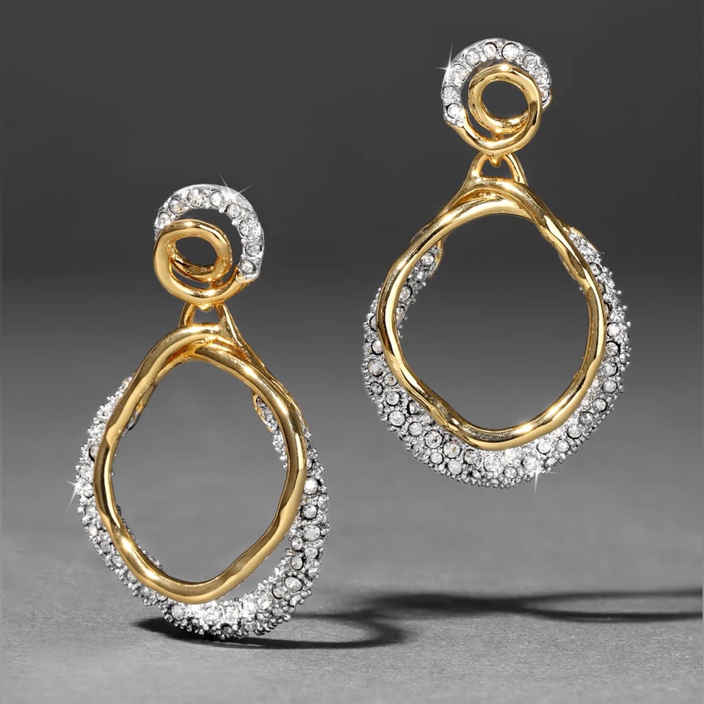 ALEXIS BITTAR ⢠Solanales Gold Crystal Orbit Drop Post Earrings